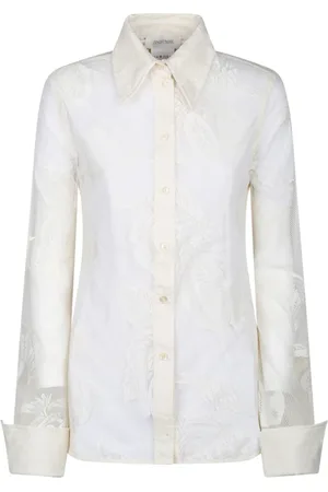 Sportmax Shirts, female, , M, Ivory White Long Sleeve Shirt