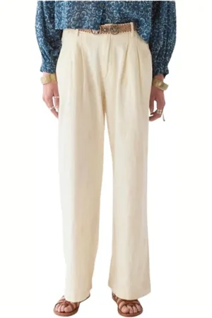 MAISON HOTEL Elegant Cotton Straight Leg Trousers