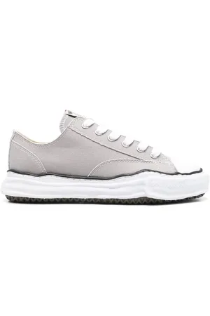 MIHARA YASUHIRO Sneakers, male, , 8 UK, Canvas Lace-Up Trainers with Platform Sole