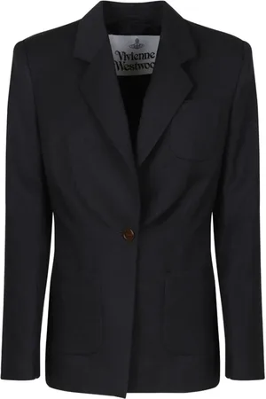 Vivienne Westwood Blazers, female, , S, Dark Grey Wool Blazer Jacket