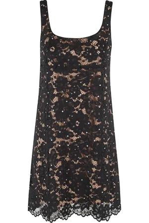 Michael Kors Short Dresses, female, , M, Square Lace Mini Dress