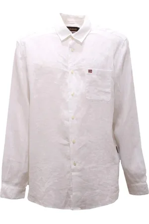 Napapijri Formal Shirts, male, , XL, Linen Shirt Bright Creton Style
