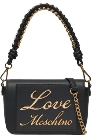 Moschino Shoulder Bags, female, , ONE SIZE, Hand Bag with Logo Plaque
