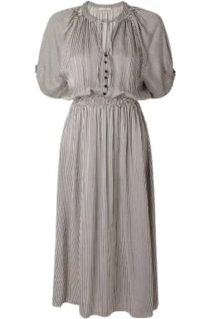 Sessun Midi Dresses, female, , L, Pleated Amber Dress with Smock Waist