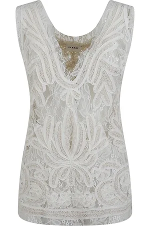 P.A.R.O.S.H. Elegant Lace V-Neck Top