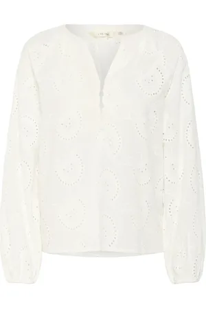 Cream Embroidered Blouse Snow
