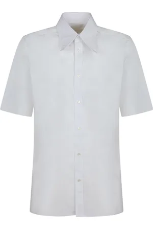 Maison Margiela Short Sleeve Shirts, male, , L, Poplin Shirt with Signature Details