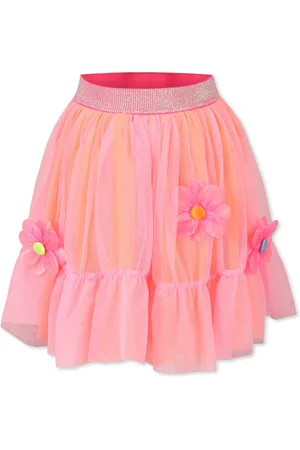 Billieblush Elegant Mesh Skirt with Flowers
