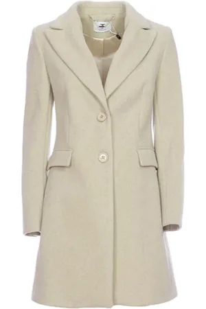 Fracomina Classic Sand Coat with Lapel Collar