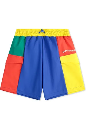 Bobo Choses Swimming Trunks, male, , 11 Y, Color Block Swim Shorts with Logo