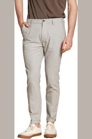 Masons Pinstriped Carrot Fit Chino Trousers