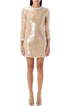 Self-Portrait Party Dresses, female, , S, Sequin Pearl Trim Mini Dress