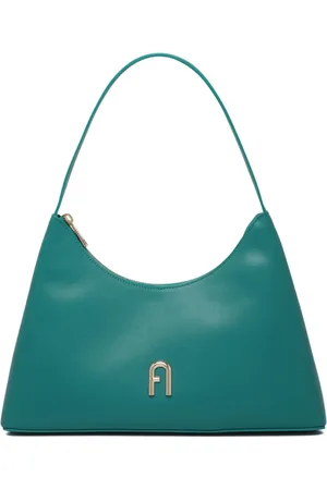 Furla Shoulder Bags, female, , ONE SIZE, Emerald Shoulder Bag with Gold Logo