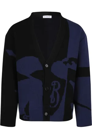 Burberry Wool Cardigan with Equestrian Knight