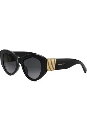 Bvlgari Tubogas Oval Sunglasses Gold