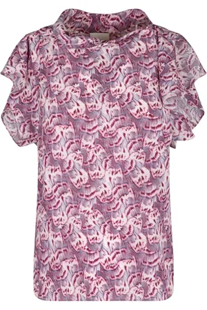 Isabel Marant Mauve Valency Top with Asymmetric Sleeves