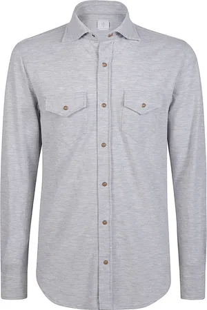 ELEVENTY Casual Shirts, male, , M, Piquet Cotton Jersey Shirt