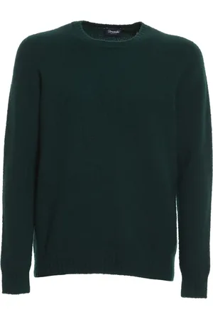 DRUMOHR Round-neck Knitwear, male, , 3XL, Brushed Wool Slim Fit Jumper