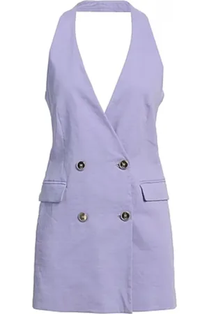 Pinko Short Dresses, female, , S, Linen Dress with Button Closure