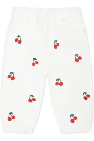 Stella McCartney Cherry Embroidered Elasticated Jeans