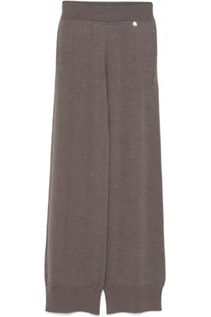Stella McCartney Sweatpants, female, , L, Coffee Joggers with Elastic Waist