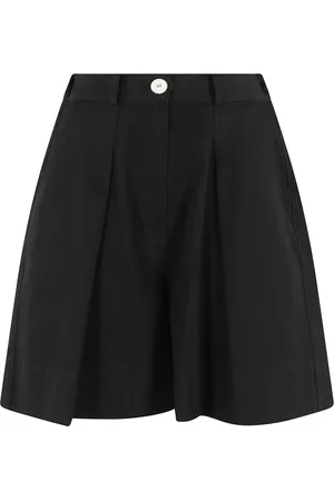 Malo High-waisted wide leg cotton trousers