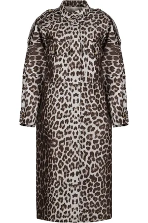 ZIMMERMANN Single-Breasted Coats, female, , M, Leopard Anorak Jacket with Pockets