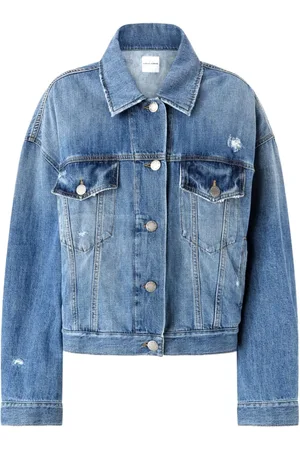 Pinko Denim Jackets, female, , XS, Buttoned Jacket with Classic Collar
