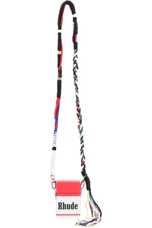 Rhude Leather Crossbody Bag with Magnetic Closure