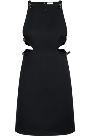 Courrèges Short Dresses, female, , S, Twill Slash Buckle Dress