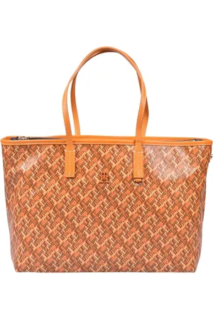 Tommy Hilfiger Cotton Tote Bag with Zipper Closure