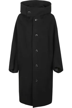 YOHJI YAMAMOTO Wool Blend Cape Coat
