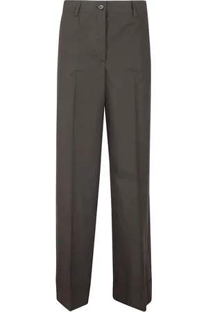 P.A.R.O.S.H. Wide Trousers, female, , S, Wide-Leg Turned-Up Hem Trousers