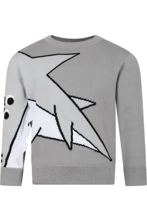 Stella McCartney Cotton Jumper with Shark Embroidery