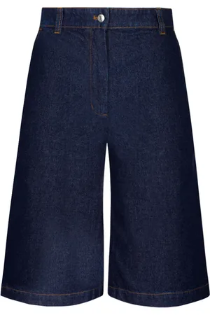 Maison Kitsuné Denim Shorts, female, , W26, Indigo Workwear Denim Bermuda Shorts