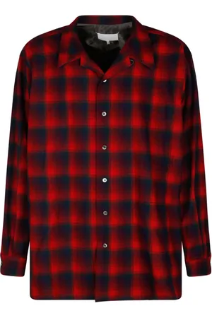 Maison Margiela Casual Shirts, male, , S, and Black Check Pattern Shirt