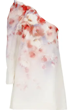 ZIMMERMANN Party Dresses, female, , M, Floral Linen Silk Dress