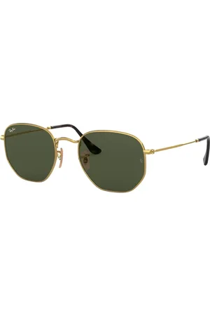 Ray-Ban Sunglasses, unisex, , 51 MM, Hexagonal Sunglasses with Flat Crystal Lenses