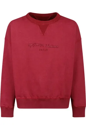 Maison Margiela Bordeaux Sweatshirt with Reverse Logo Stitching