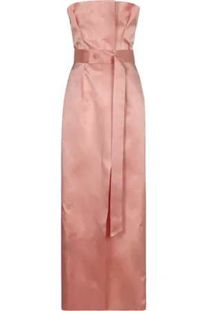 Serafini Party Dresses, female, , M, Belted Corset Dress with Front Slit