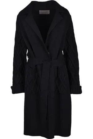 D.EXTERIOR Knit coat with snap fastening