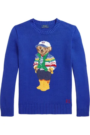 Ralph Lauren Knitwear, unisex, , 8 Y, Royal Bear Pullover Jumper