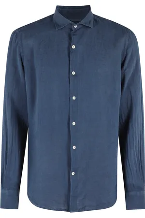 MC2 SAINT BARTH Casual Shirts, male, , XL, Linen Shirt Classic Collar Long Sleeve Button Closure