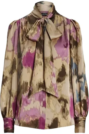 Ralph Lauren Blouses, female, , M, Patterned shirt with tie