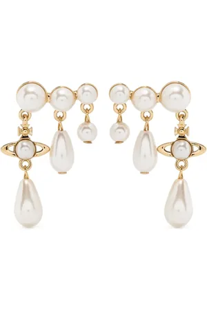 Vivienne Westwood Earrings, female, , ONE SIZE, Gold Rose Earrings Stylish Fashion Jewelry