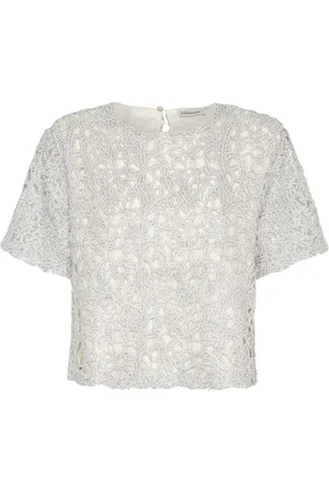 Karen by Simonsen Blouses, female, , XL, Silver Boatneck Loose Fit Top