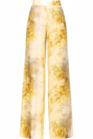 Pinko High-waisted floral print palazzo Trousers