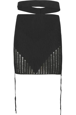 ANDREA ADAMO Ribbed Knit Mini Skirt