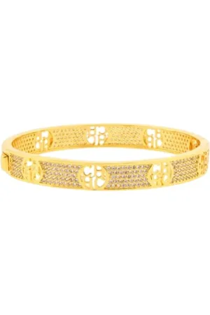 Carolina Herrera Bracelets, female, , ONE SIZE, Initials Crystal Bracelet Gold Plated
