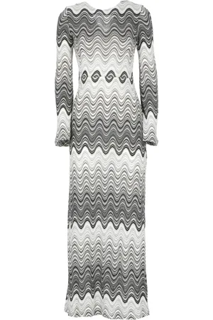 MC2 SAINT BARTH Grey Sea Wave Dress with Cutout